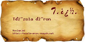 Tézsla Áron névjegykártya